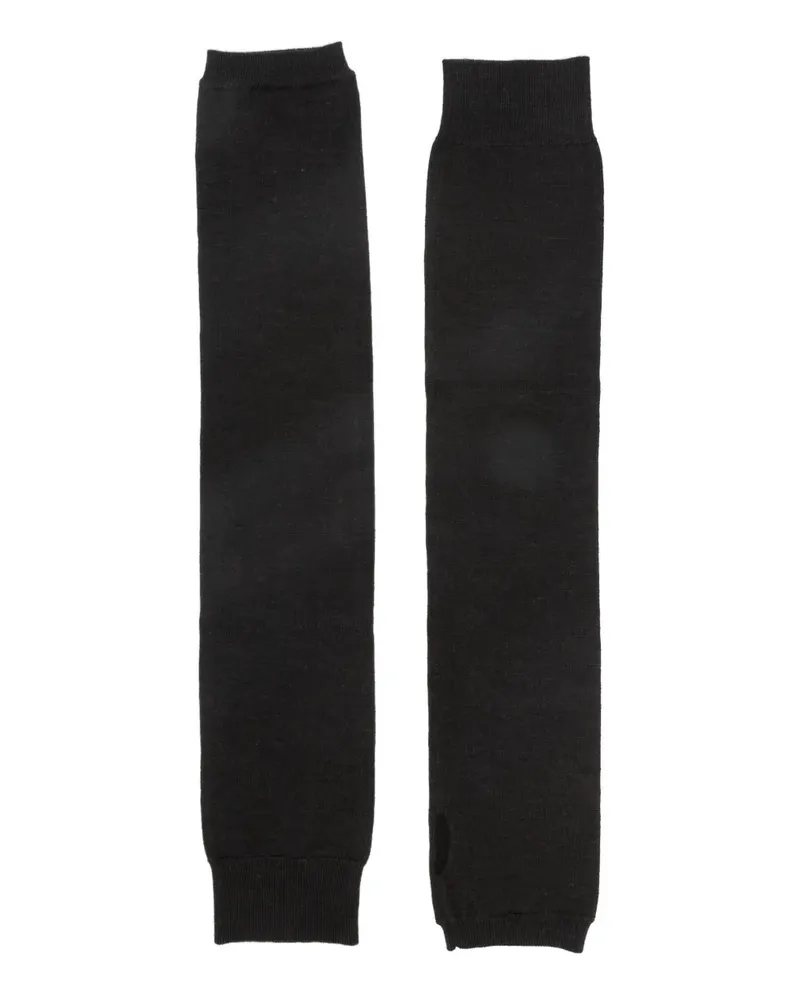 P.A.R.O.S.H. fingerless wool gloves - Schwarz Schwarz