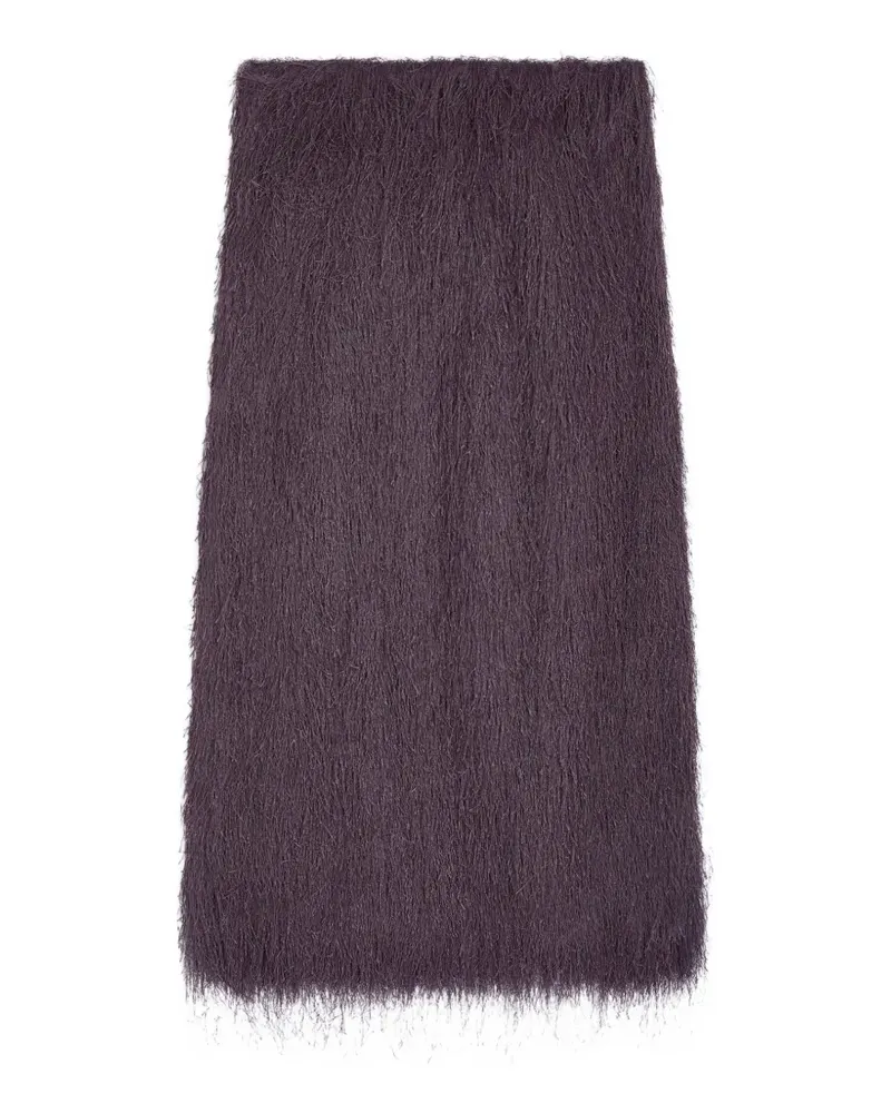 Dries van Noten Midirock mit Fransen - Violett Violett