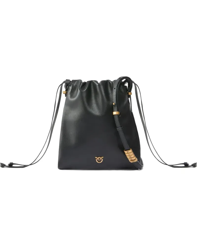 Pinko logo-detail satchel - Schwarz Schwarz