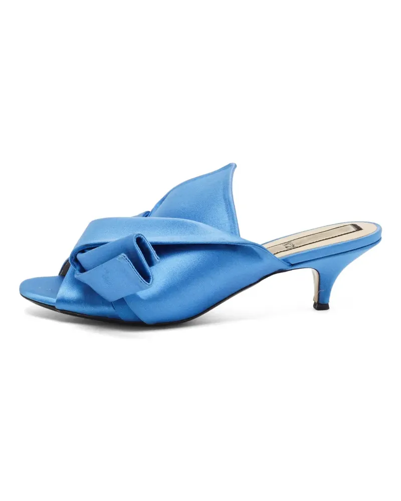 N° 21 Mules mit Knotendetail - Blau Blau