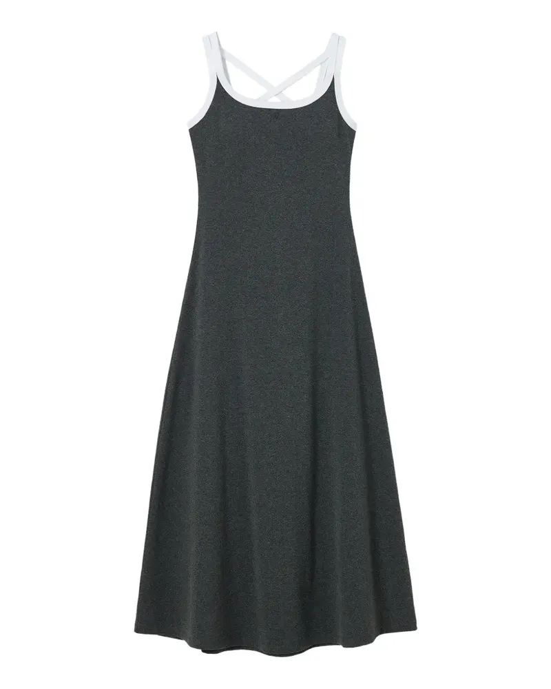 b+ab criss-cross strap midi dress - Grau Grau