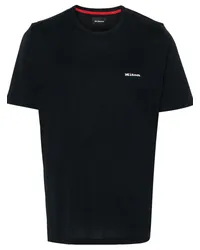 Kiton T-Shirt mit Logo-Stickerei Blau