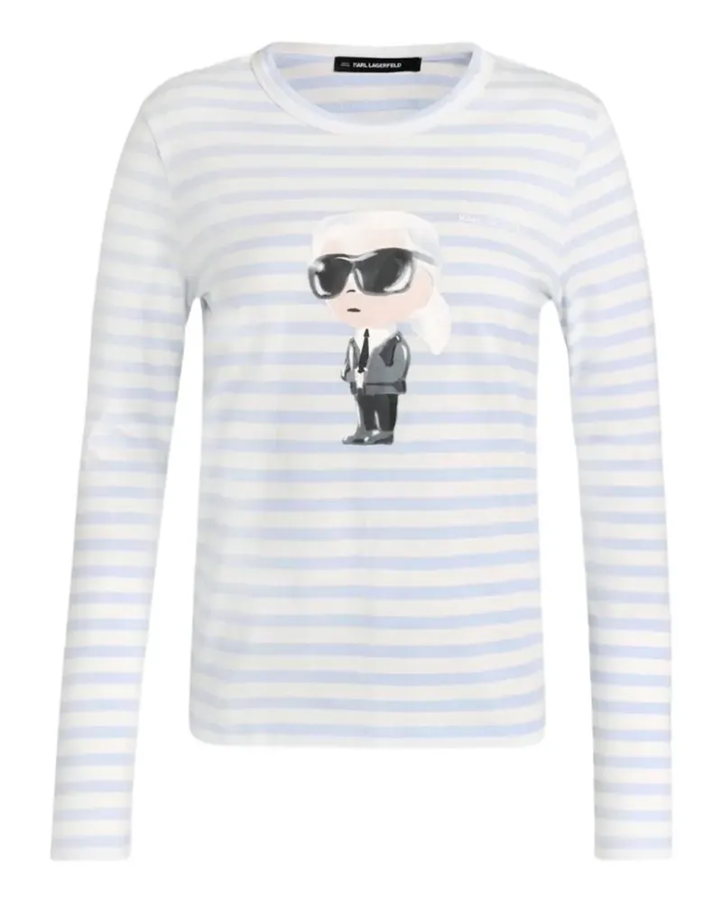 Karl Lagerfeld Ikon Langarmshirt - Weiß Weiß