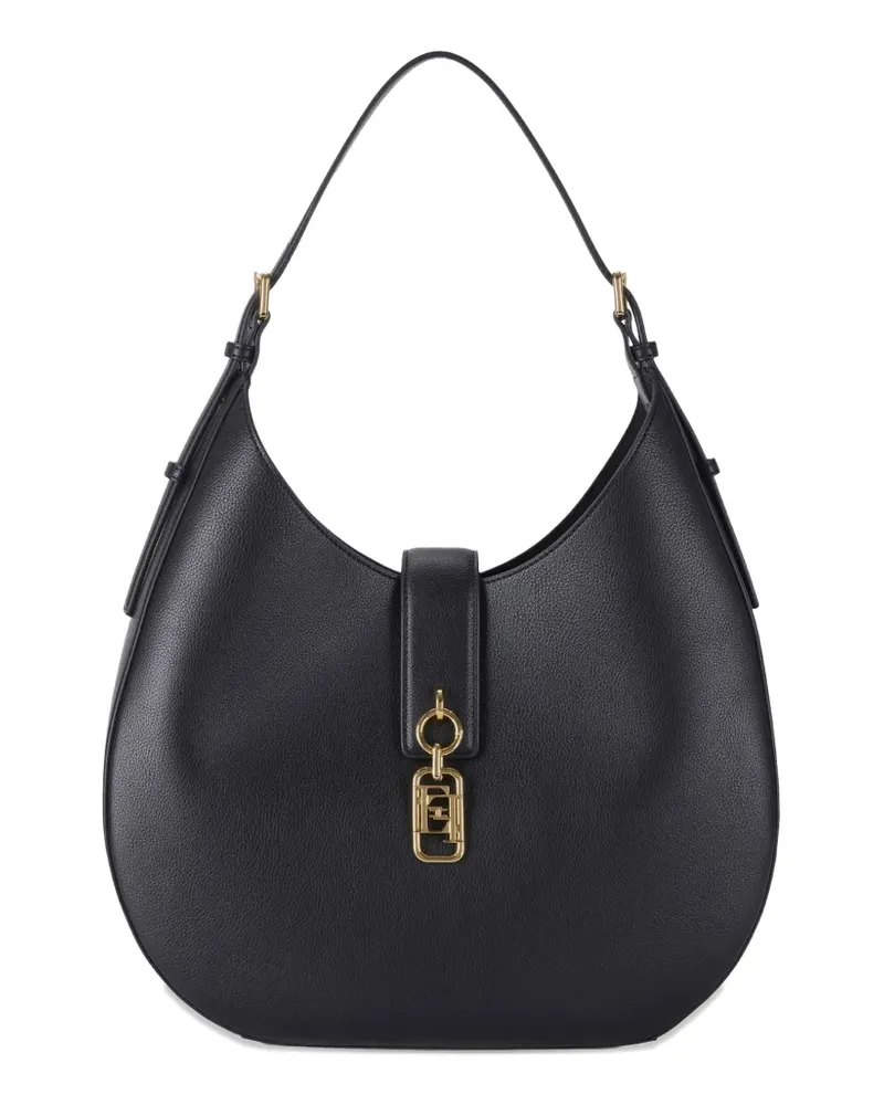 Elisabetta Franchi logo-charm shoulder bag - Schwarz Schwarz