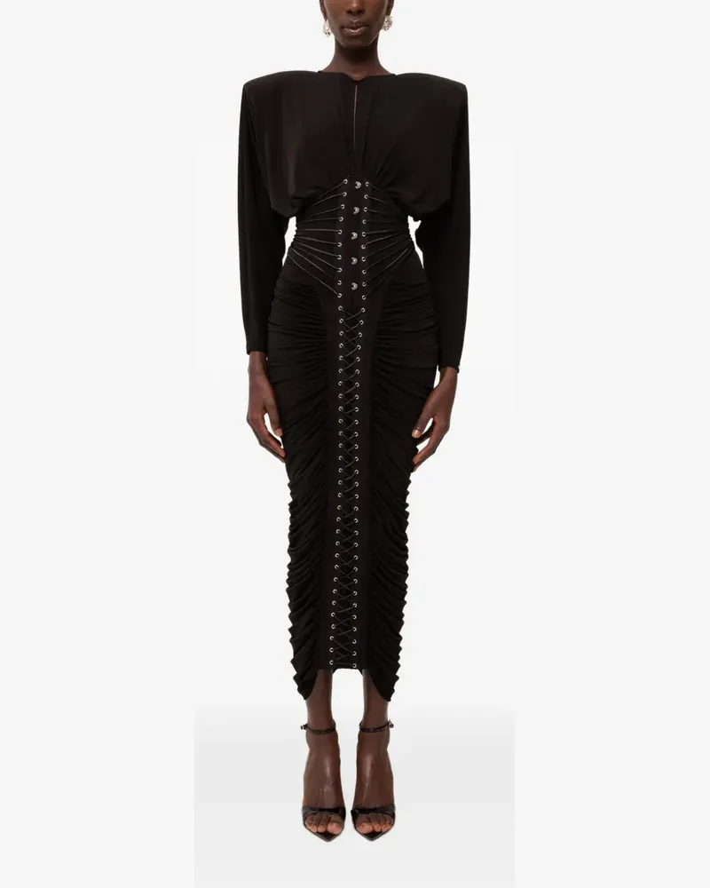 NISSA Kleid mit Schnürung - Schwarz Schwarz