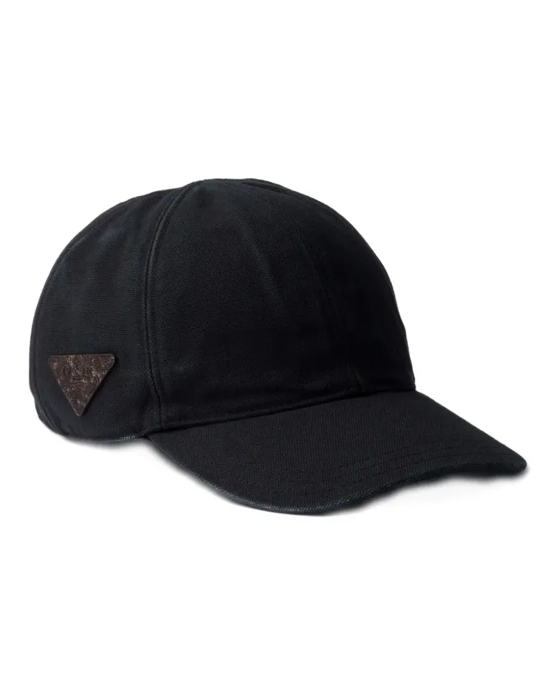 Prada Baseballkappe mit Logo - Schwarz Schwarz