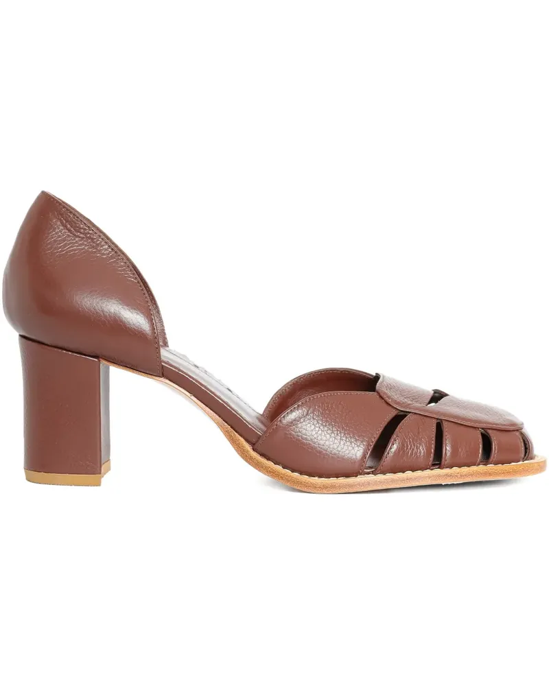 Sarah Chofakian 65mm Yosemite pumps - Braun Braun