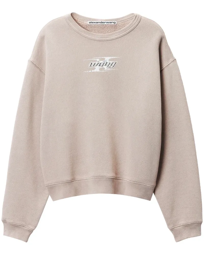 Alexander Wang Sweatshirt mit Logo-Print - Nude Nude