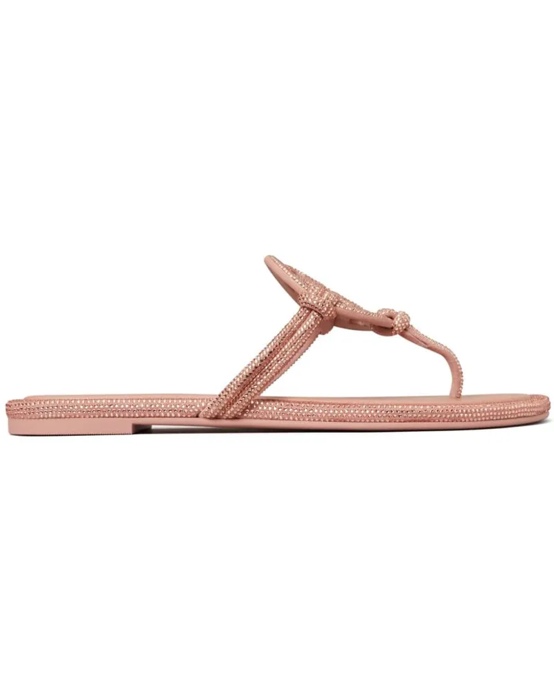 Tory Burch Flip-Flops mit Kristallen - Rosa Rosa