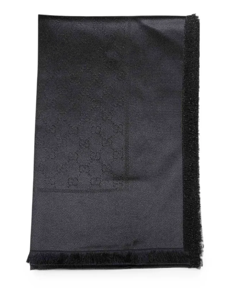 Gucci GG fringe-trim scarf - Schwarz Schwarz