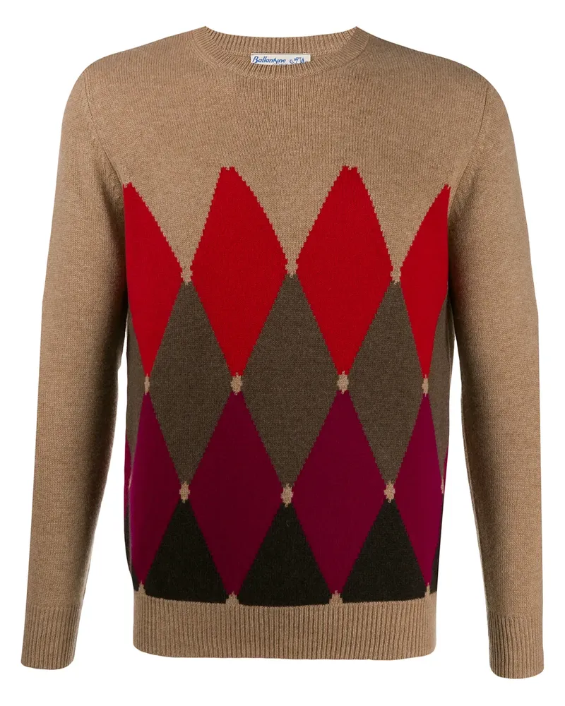 Ballantyne Gemusterter Pullover - Nude Nude