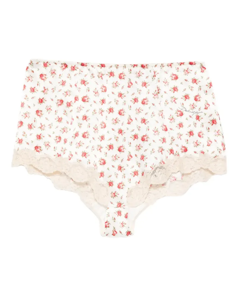 Dolce & Gabbana Slip mit Blumenprint - Weiß Weiß