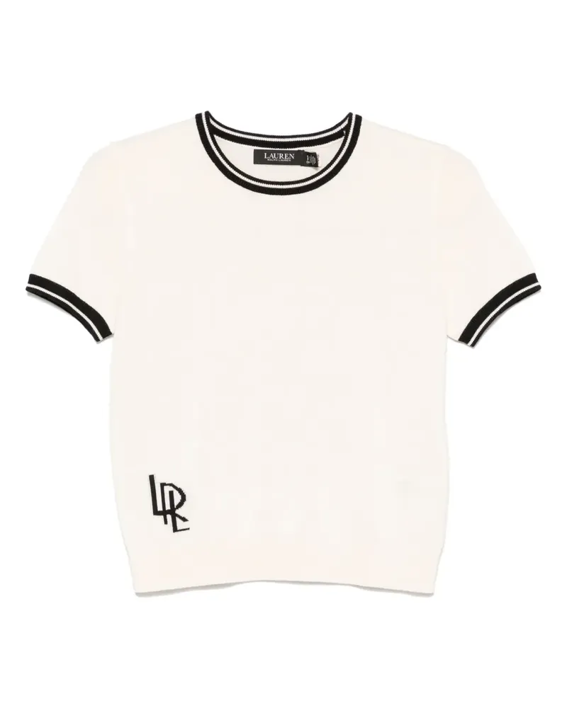 Ralph Lauren T-Shirt mit Logo-Jacquard - Nude Nude