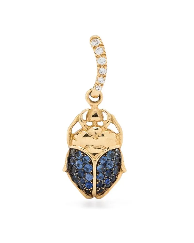 Aurélie Bidermann 18kt Beetle Gelbgoldanhänger mit Saphir Gold