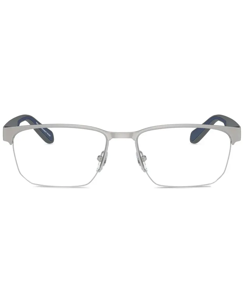 Emporio Armani Brille mit Logo-Gravur - Silber Silber