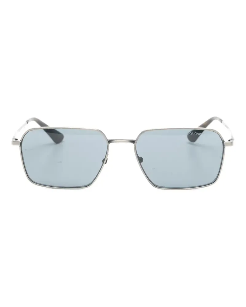 Emporio Armani geometric-frame sunglasses - Grau Grau