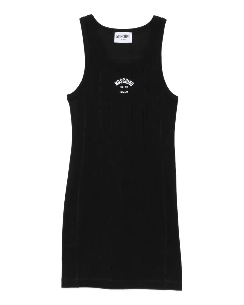 Moschino ribbed sleeveless mini dress - Schwarz Schwarz