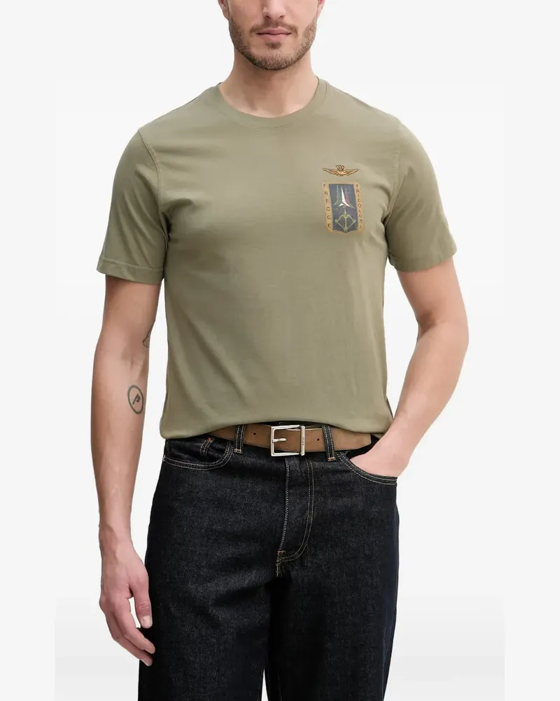 Aeronautica Militare logo-patch crew-neck T-shirt - Grün Grün