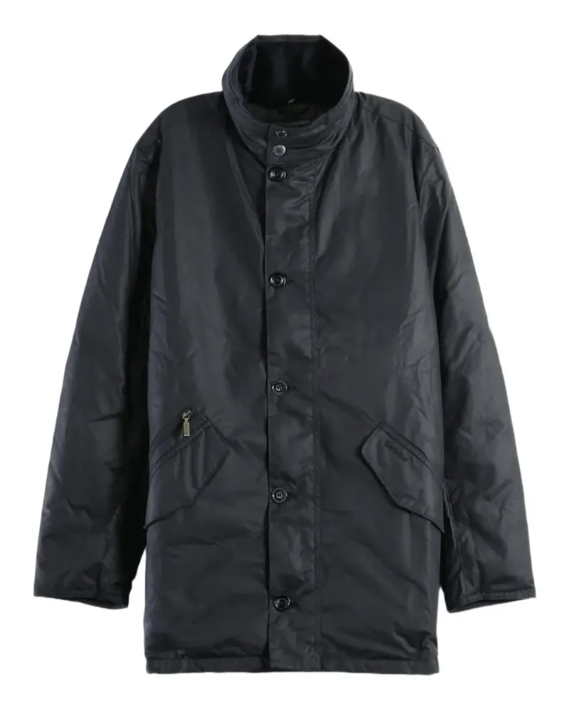 Barbour Gewachste Powell Jacke mit Stehkragen - Blau Blau