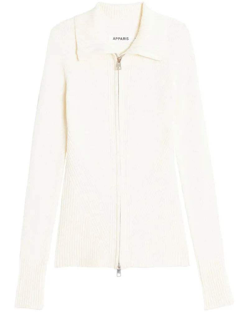 APPARIS Cardigan mit Reißverschluss - Weiß Weiß