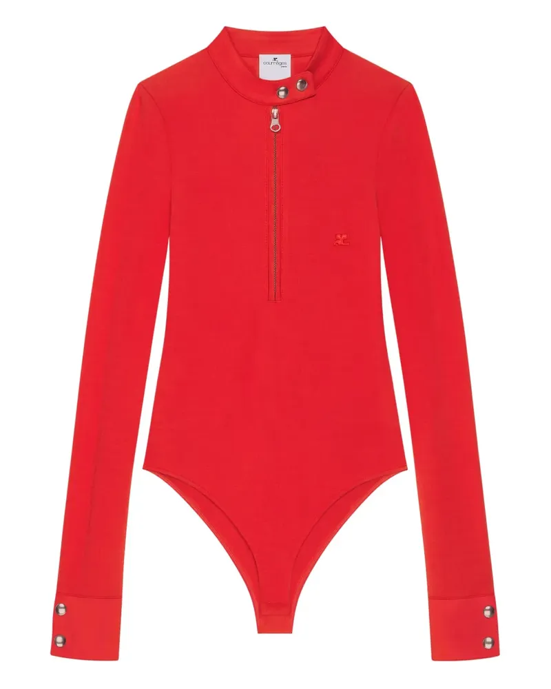 Courrèges Body mit Reißverschluss - Rot Rot