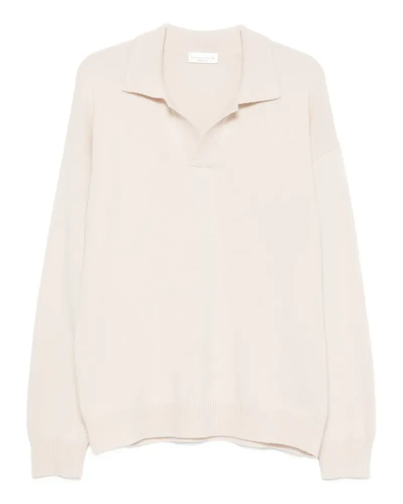 Roberto Collina Poloshirt mit gerippten Details - Nude Nude