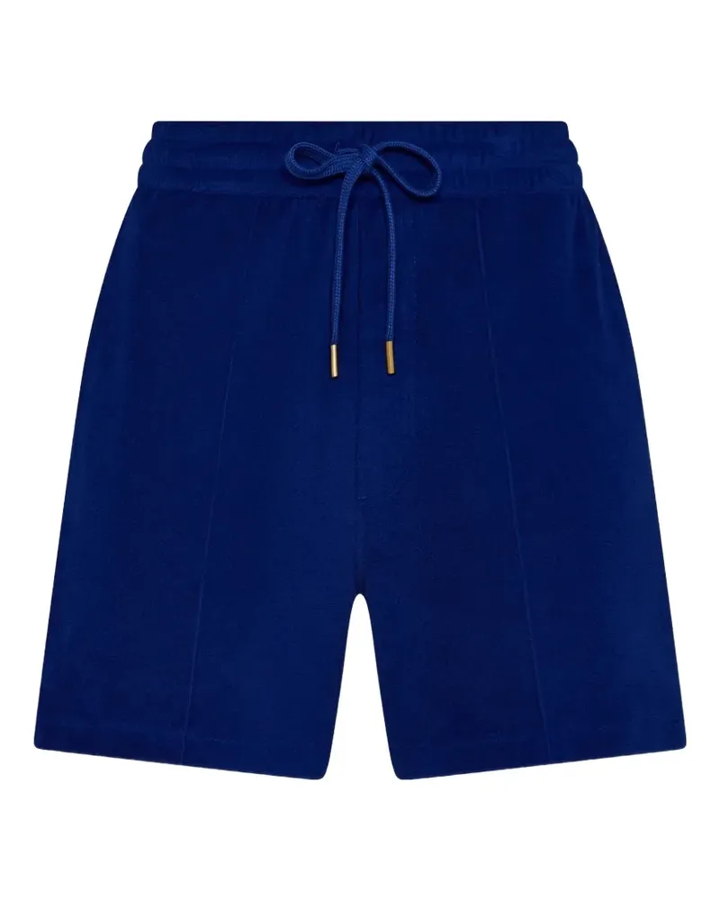 AMAN Frottee-Shorts mit Kordelzug - Blau Blau