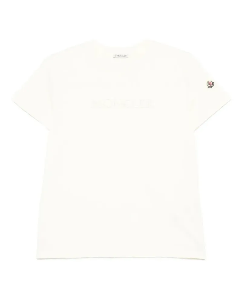 Moncler T-Shirt mit Logo-Stickerei - Nude Nude