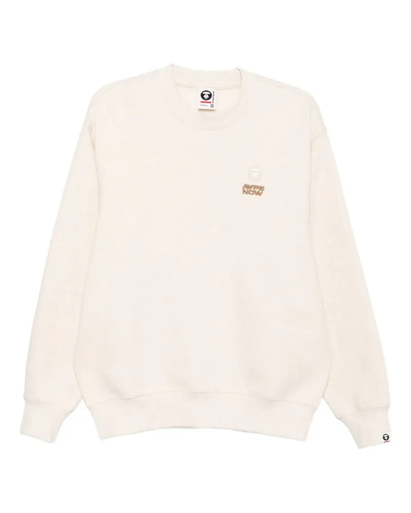 BAPE Sweatshirt mit Logo-Applikation - Nude Nude