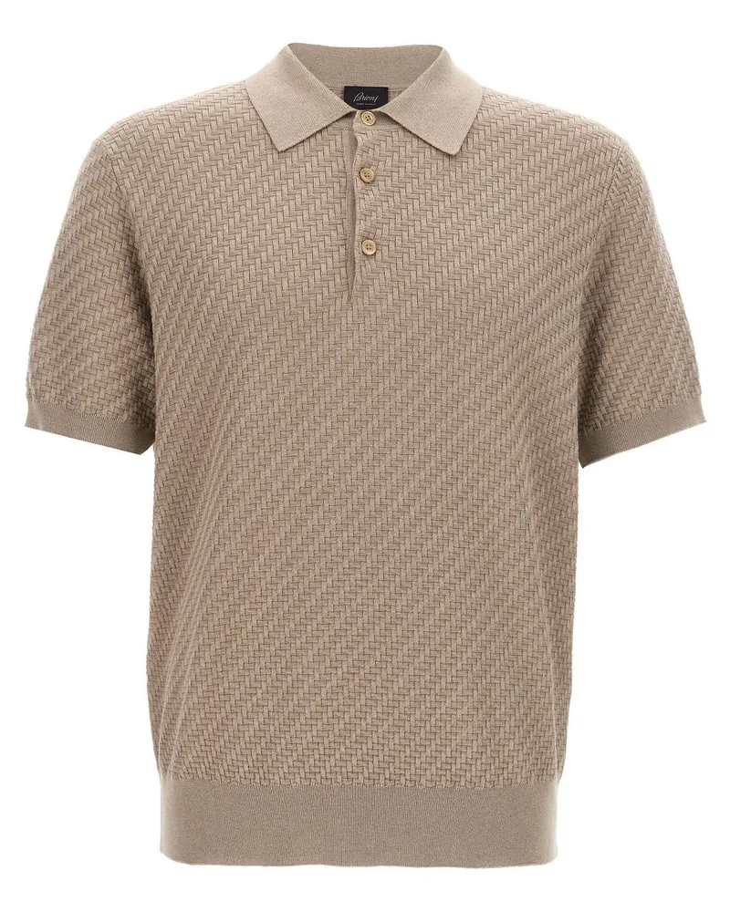 Brioni Gestricktes Poloshirt - Nude Nude