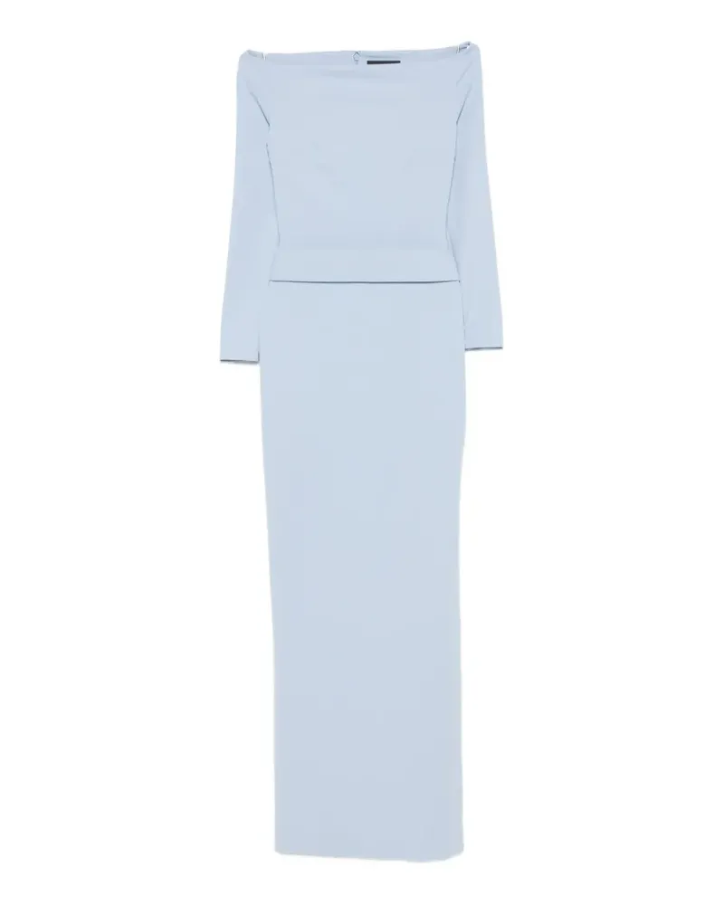 Solace London Sabina off-the-shoulder maxi dress - Blau Blau
