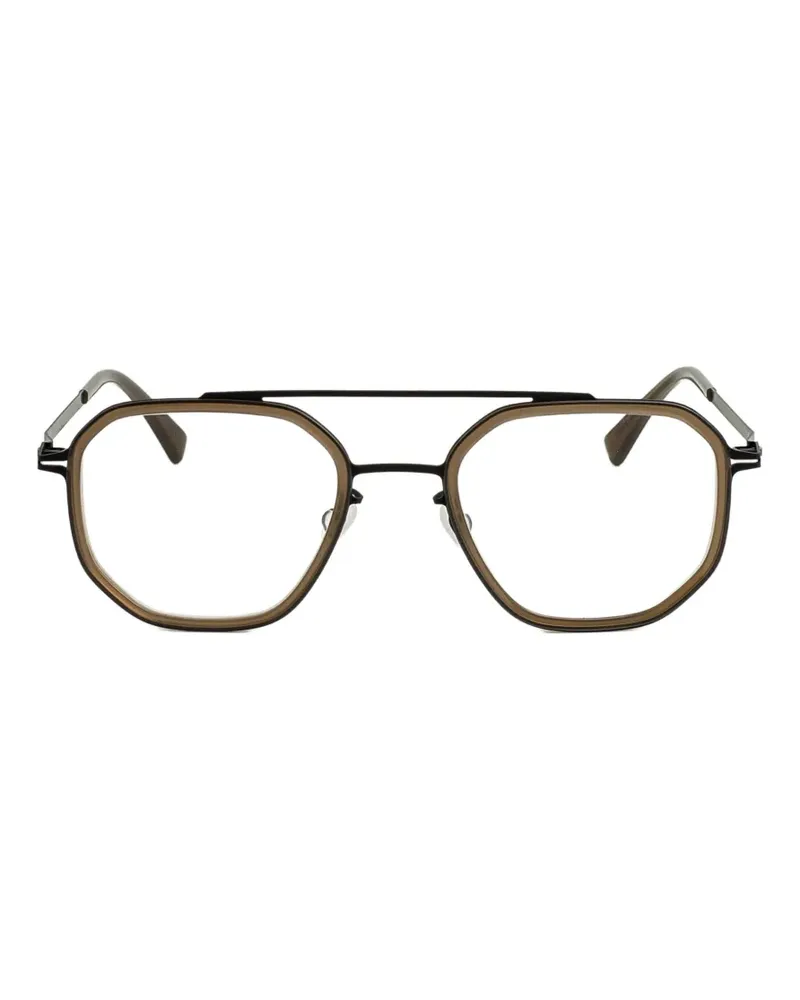 Mykita Satu Brille mit geometrischem Gestell - Braun Braun
