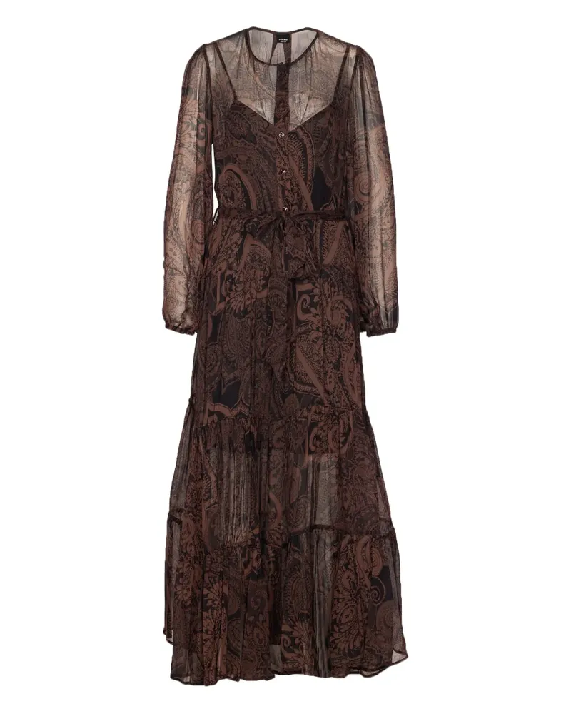 Pinko Geknöpftes Maxikleid - Braun Braun