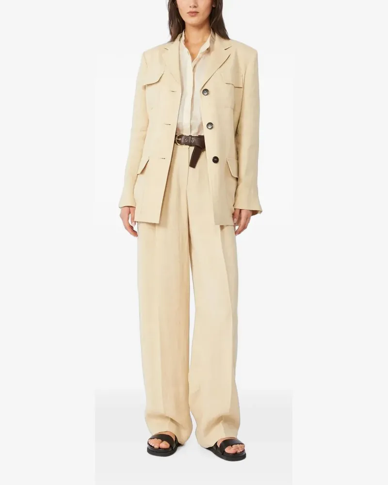 Max Mara band-collar shirt - Nude Nude
