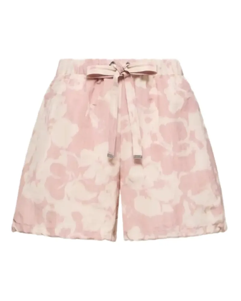 Moncler Shorts mit Blumen-Print - Rosa Rosa