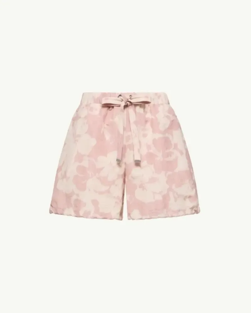 Moncler floral-print chiné shorts - Rosa Rosa