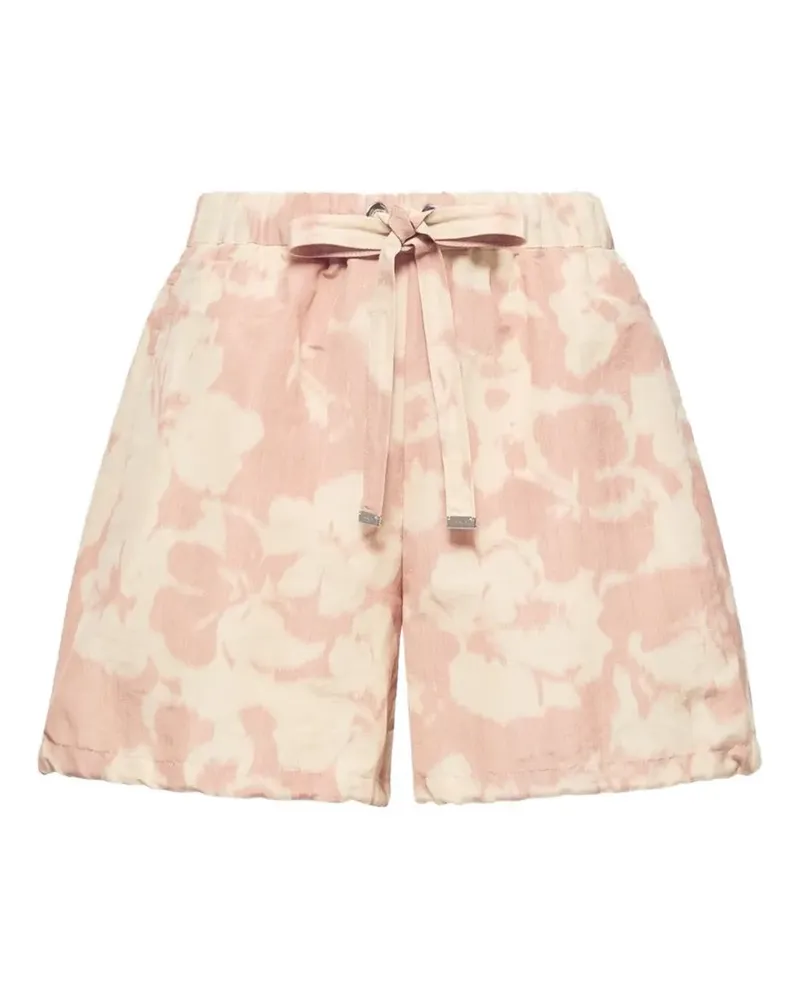 Moncler Shorts mit Blumen-Print - Rosa Rosa