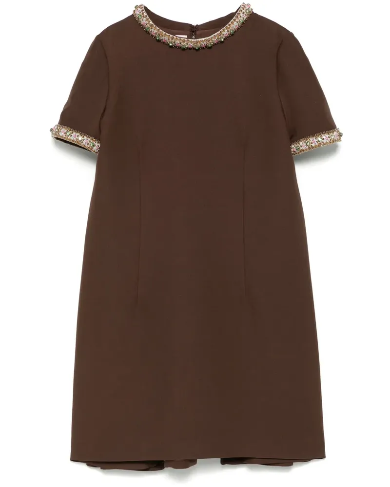 Valentino Garavani Kristallverziertes Kleid - Braun Braun