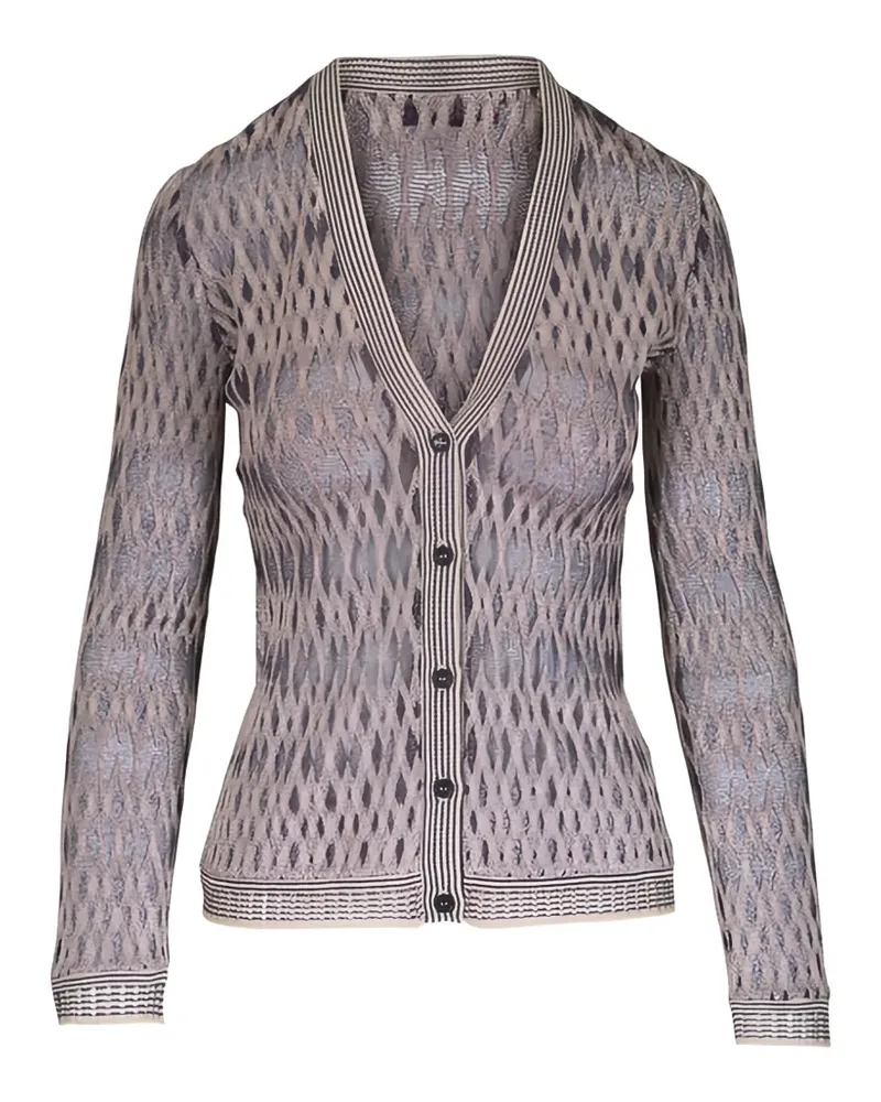 Missoni textured V-neck cardigan - Grau Grau