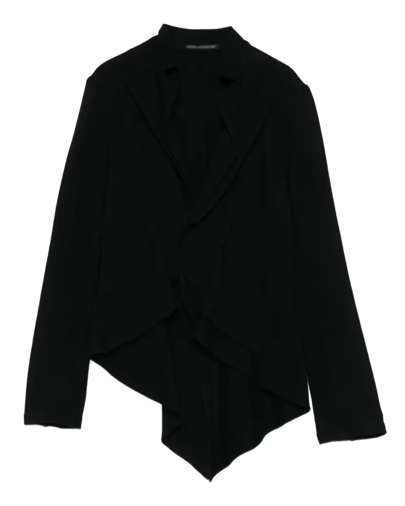 Yohji Yamamoto Asymmetrische Jacke - Schwarz Schwarz