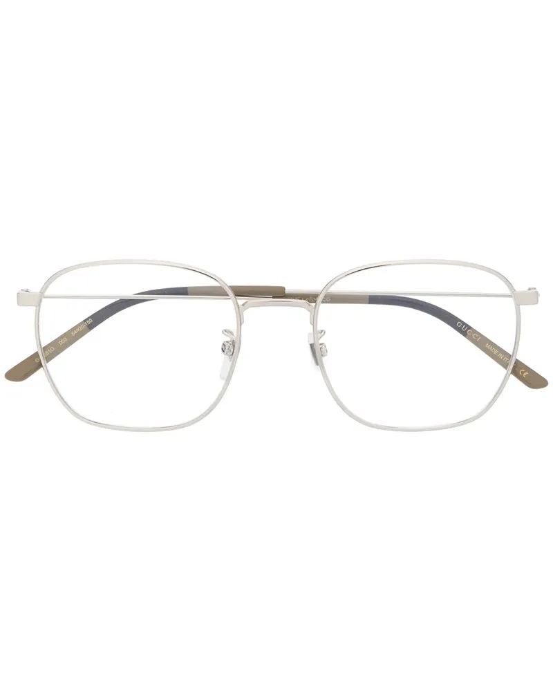 Gucci Eckige 'GG0681O' Brille - Silber Silber