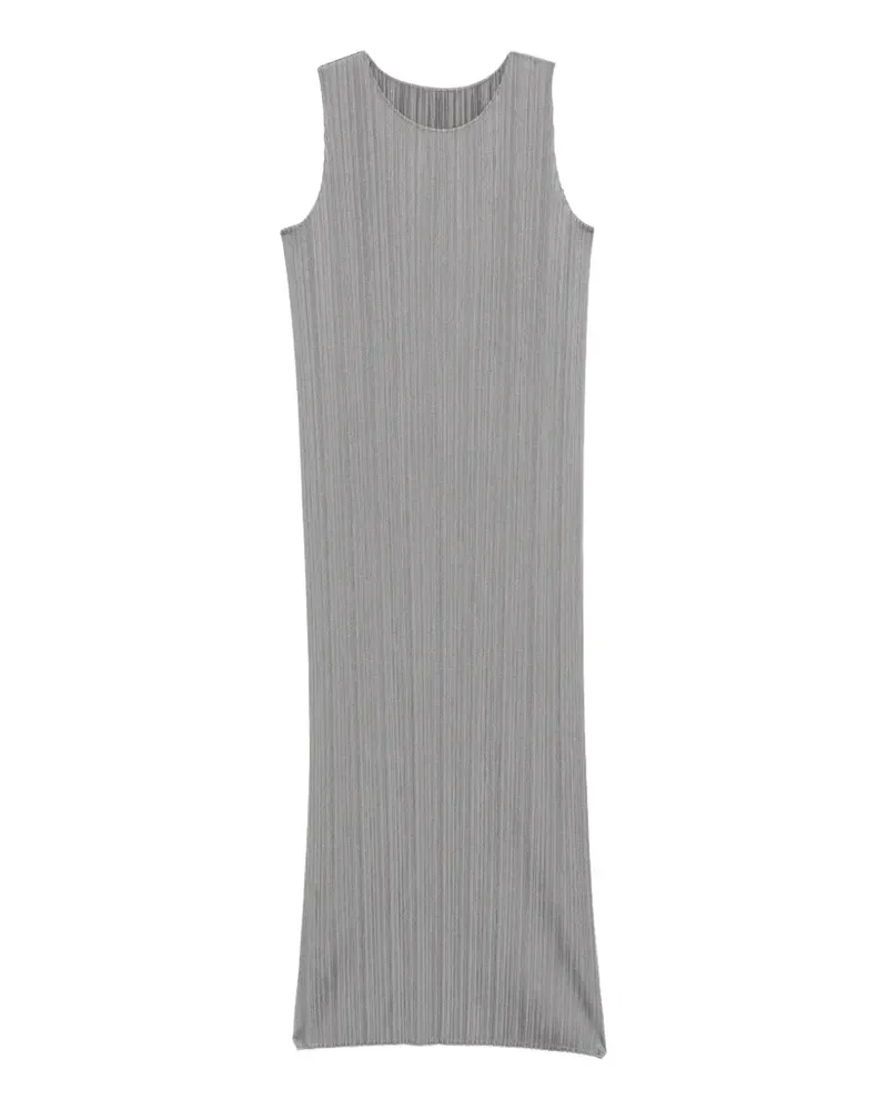 Issey Miyake Ärmelloses Midikleid mit Falten - Grau Grau