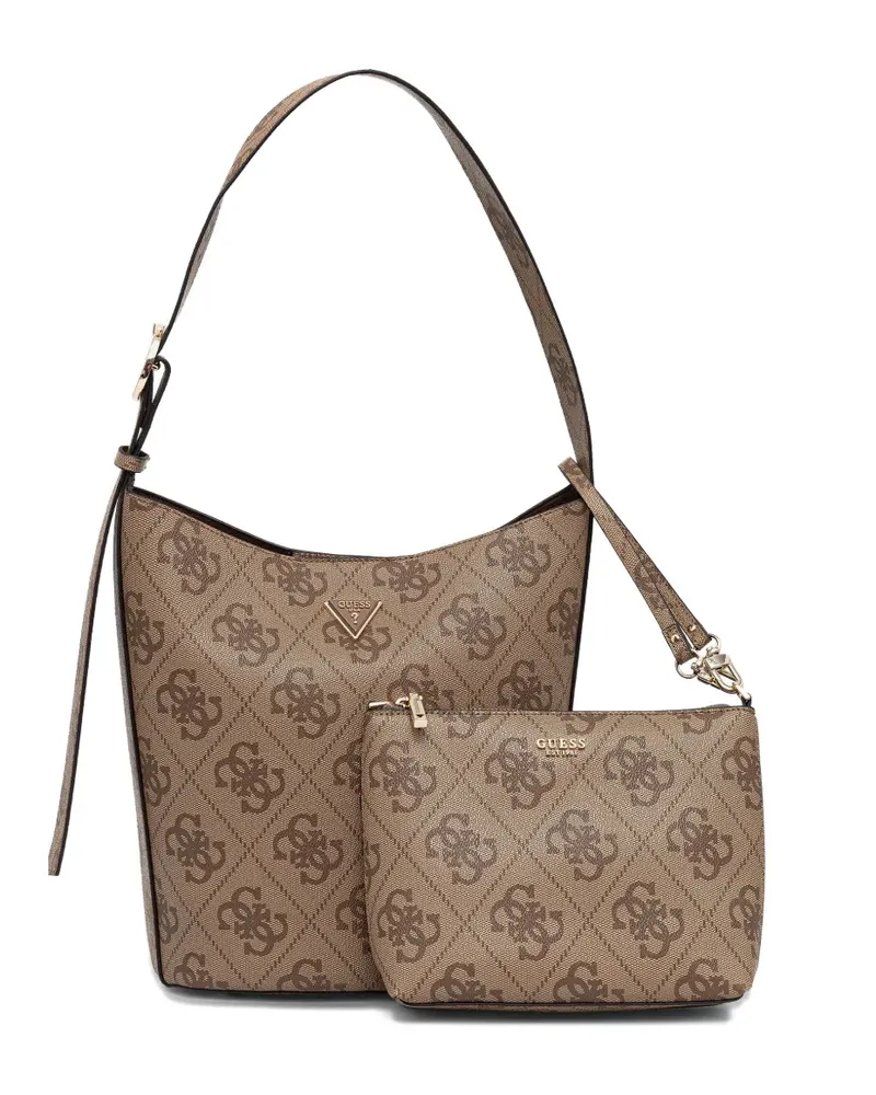 Guess monogram-print shoulder bag - Braun Braun