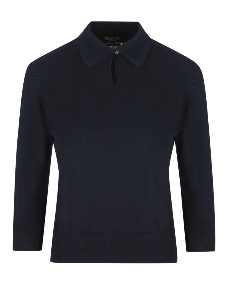 Loro Piana collared polo top - Blau Blau