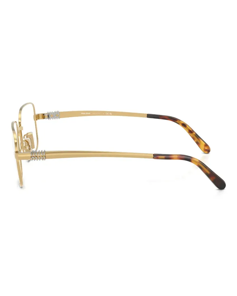Miu Miu rectangle-frame glasses - Gold Gold