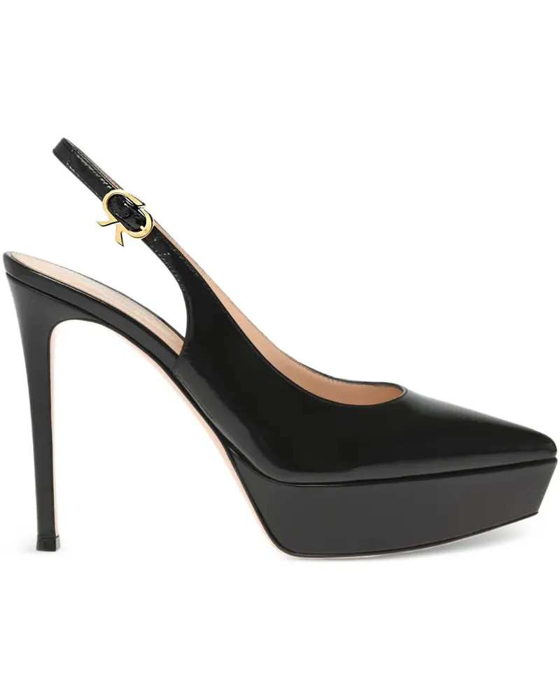 Gianvito Rossi Dasha Plateau-Pumps mit Querriemen 85mm - Schwarz Schwarz