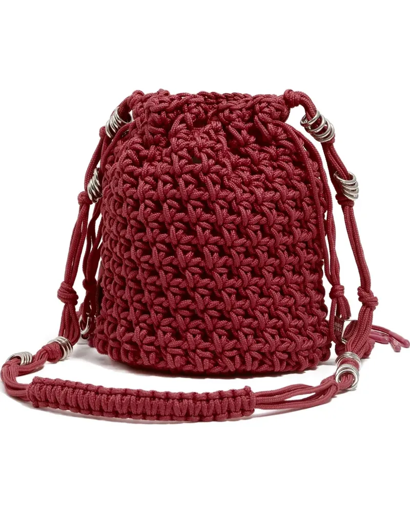 BIMBA Y LOLA crochet drawstring bucket bag - Rot Rot