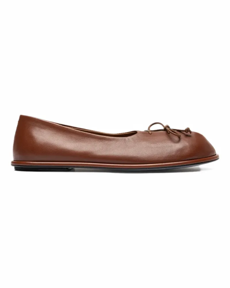 Officine Creative Italia Fontayne bow-detail ballet flats - Braun Braun
