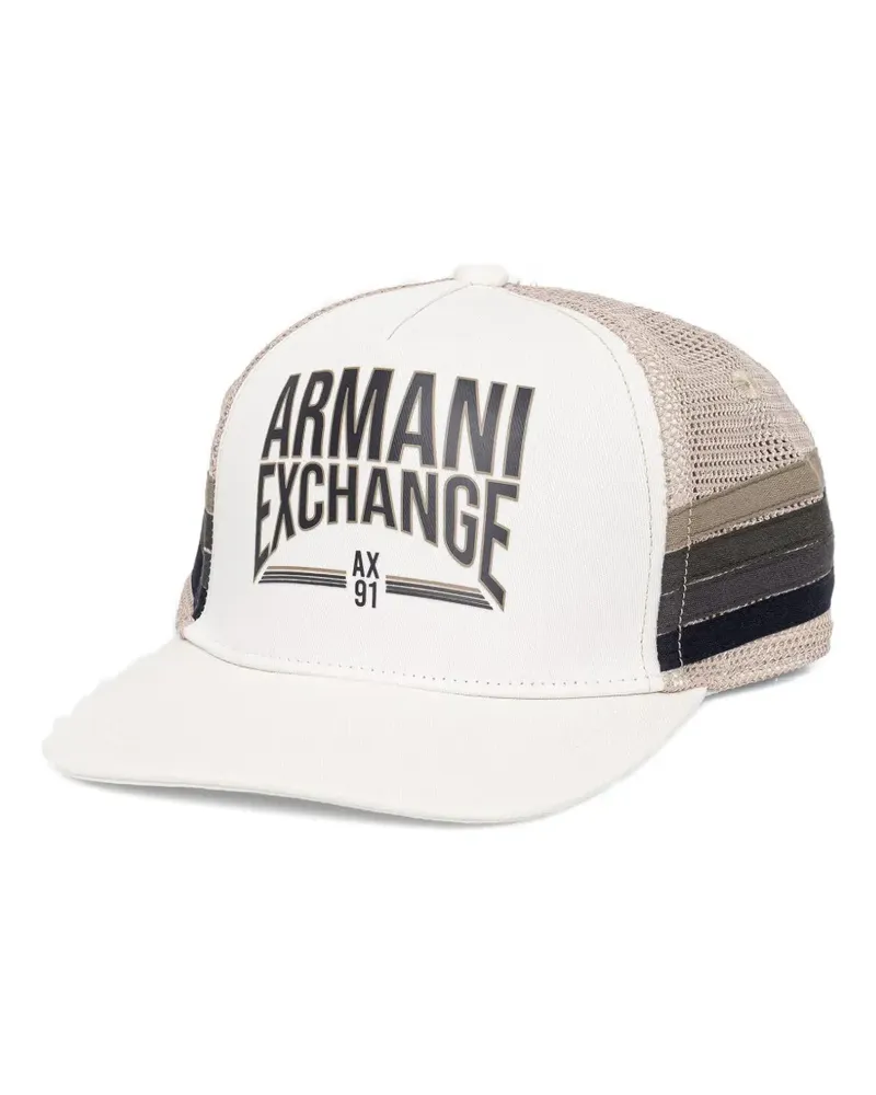 Armani Exchange logo-print baseball cap - Weiß Weiß