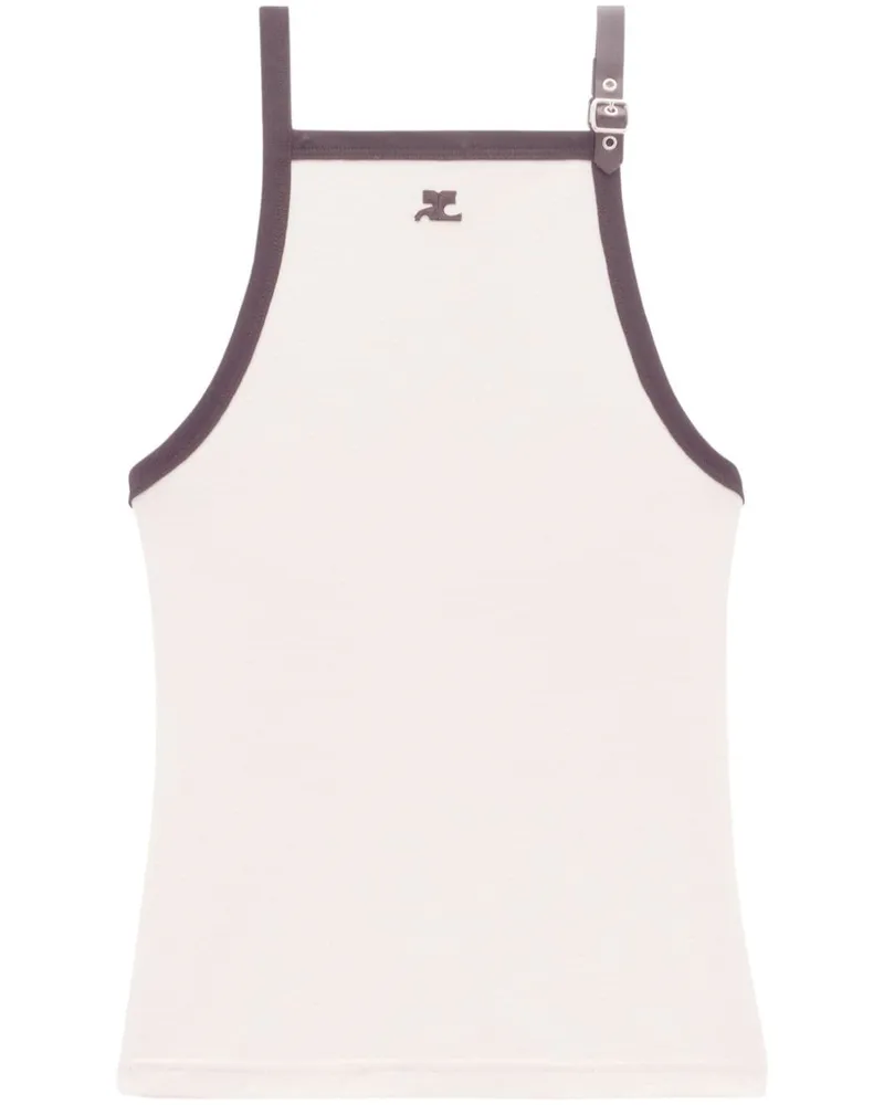 Courrèges Tanktop mit Schnallendetail - Nude Nude